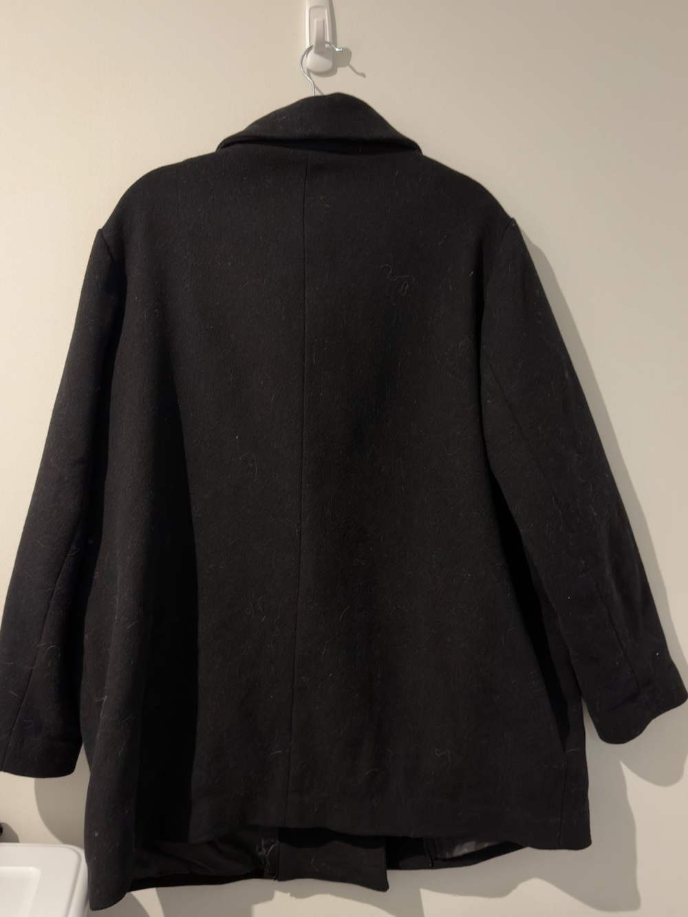 Mango Black Pea Coat with Flap Pockets - Picture 3 of 5